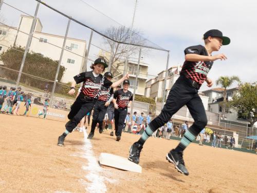Running the bases. 